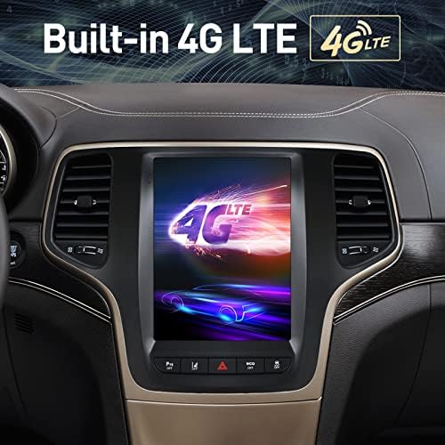 Android 10 Autó Sztereó Rádió Tesla Stílus Jeep Grand Cherokee 2014-2020-As Rádió Frissítés,10.4 - os IPS Érintőképernyő a Dash GPS
