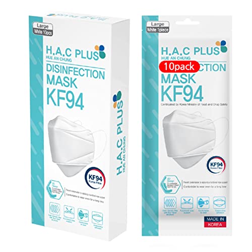 [10 Pack] H. A. C PLUS KF94 maszk , Made in Korea által Értékesített Hiteles Márkák Korea [angol csomag]