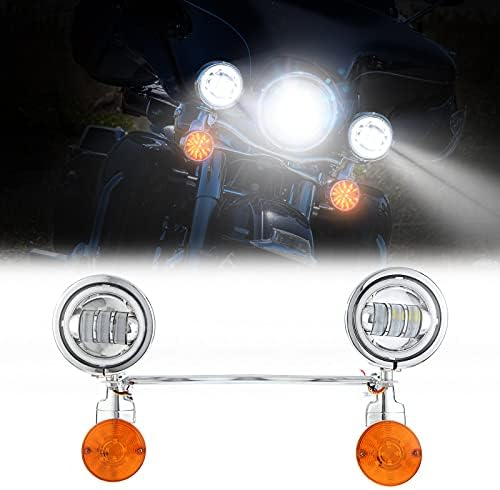 OXMART Motorkerékpár Tompított Fény, a Vezetés Reflektorfénybe indexet Ködlámpa Fényszóró, Angel eyes Szerelési Zárójelben a Harley