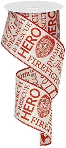 Tűzoltó Tűzoltó Támogatás Vezetékes Szalag : Fehér, Piros : 2.5 Cm x 10 Méter (30 láb) : RG01593