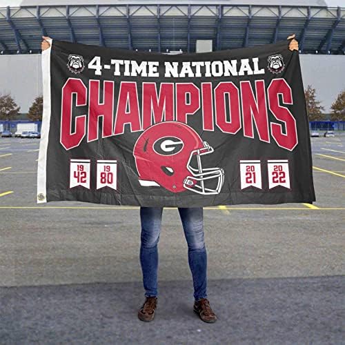 Georgia Bulldogs 2022 Négy Egyetemi Labdarúgó Bajnokok Banner Zászlót
