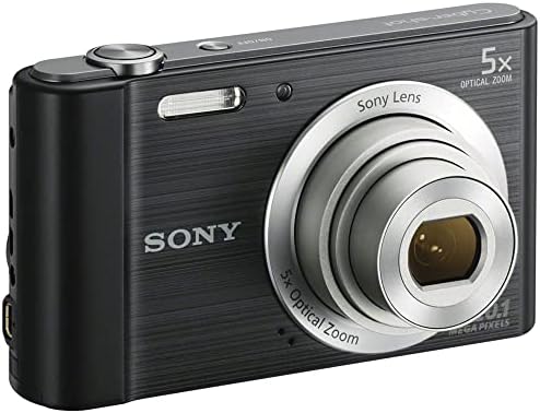 A Sony Cyber-Shot DSC-W800 Digitális Fényképezőgép (Fekete) (DSCW800/B) + NP-BN1 Akkumulátor + Ügyet + Töltő + 64 gb-os Kártya + Kártya