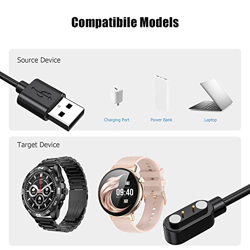 PODOEIL Kompatibilis Intelligens Karóra Töltő, Mágneses Töltés USB-Kábel Csere, Töltő Kábel Kompatibilis a I32 1.32 Smart Óra/I39H 1.32