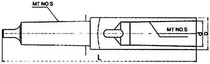 Morse Kúpos Kiterjesztését Ujjú, MT2 Belül MT2 Kívül, 26mm Átmérő x Hossz 175mm