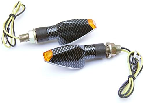 MotorToGo 2 x Szénszálas Nézd LED lámpa Mutatók Index Amer Fények Kompatibilis a 2008-as KTM 450 EXC-R
