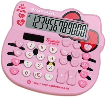 Aranyos Kalkulátor Macska Kristály Kalkulátor Lány, a Nők pedig Rózsaszín Számológép Nagyméretű LCD Kijelző Dual Drive Napenergia,