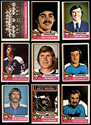 1974-75 O-Pee-Chee Pittsburgh Penguins Közelében Csapat készen áll Pittsburgh Penguins (Set) VG+ Pingvinek