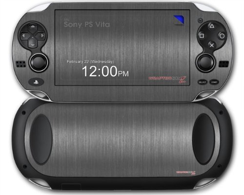 Sony PS Vita Bőr Szálcsiszolt Fém Ezüst által WraptorSkinz