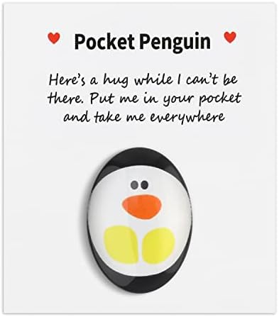 SAVITA Kis Zseb Pingvin Ölelés Üveg Különleges Aranyos egy Bátorító Kártya Meleg Ajándék Barátok, Család