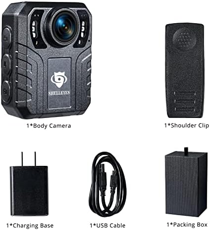 SHELLEYES S1 1296P Sport Test Kamera, 2 Hüvelykes Kijelző,Test Szerelt Kamera, 2K 64 gb-os Videokamera, 3200mAh Akkumulátor 15Hrs