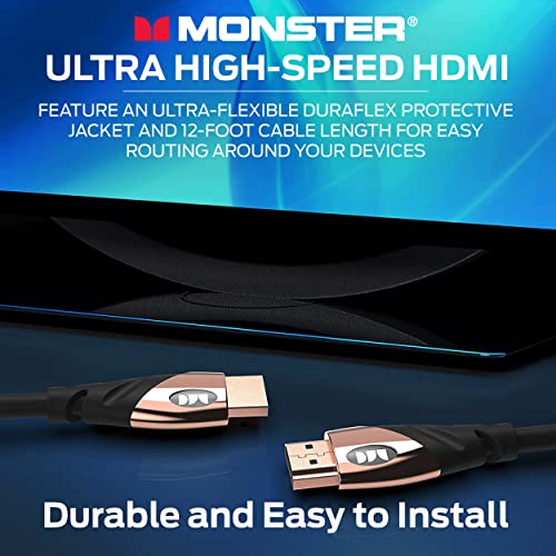 Szörny HDMI-HDMI 4K Ultra Nagy Sebességű Rose Gold 2.1 Kábel – 21 Gbps, 4K 60 hz-en a Kiváló Videó, Hang Minősége – HDMI Kábelek PS5, Apple