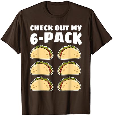 Vicces nézd meg A 6 Pack Taco Cinco de Mayo Fiúk Férfi Póló