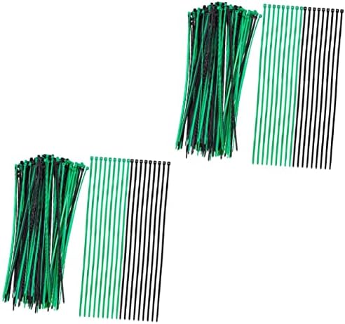HANABASS 400 Db Kábel Nyakkendő kötegelő Kábel karperecet Vezeték Köti az Elektromos Vezetékek Zöld karperecet Kábel Rögzítő