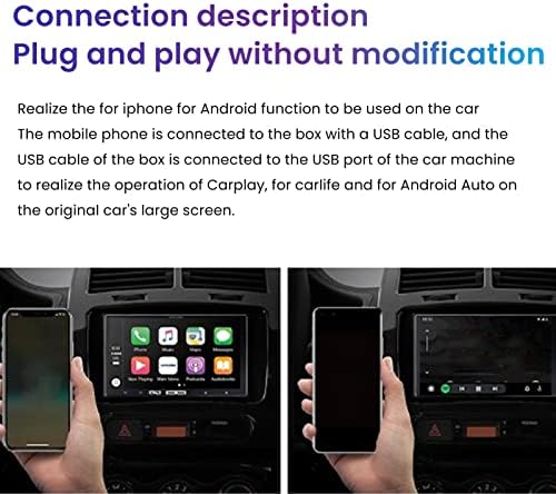 Vezetékes Carplay Dongle,vezeték nélküli Carplay Adapter, USB-Port,vezetékes Tükrözés,támogatja a hangvezérlés,gps, Navigáció