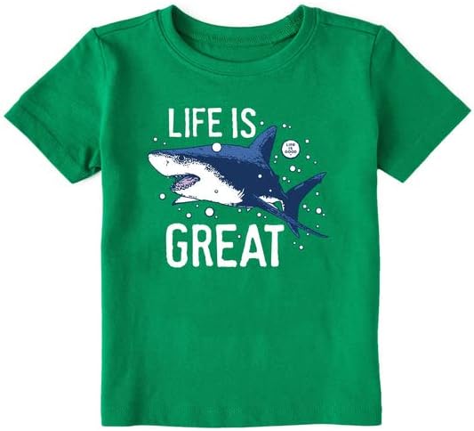 Az élet Szép. A kisgyermek az Élet Nagy Cápa Crusher Tee, Kelly Zöld, 3T