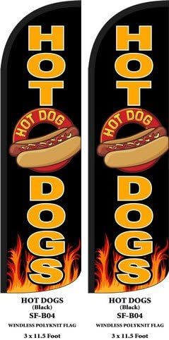 Hot Dog Két (2) Swooper Toll Zászló Készletek