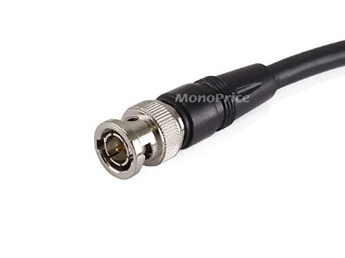 Monoprice Audio/Video Koaxiális Kábel - 6 Láb - Fekete | RG-59U BNC Férfi/ RCA Férfi, 75ohm