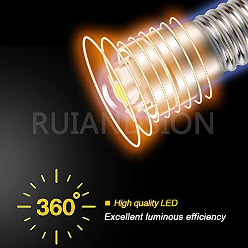 Ruiandsion E5 LED Izzó Fehér 12V E5 E5.5 Csavar Bázis LED Izzó Frissítés Modell Vasúti Lámpák (Csomag 10)
