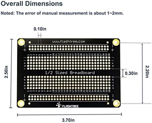 Solderable Breadboard PCB Táblán Aranyozott Fél Méret 2.50x 3.70 DIY Arduino Forrasztás Projektek, Elektronika Projektek (Csomag 10db)
