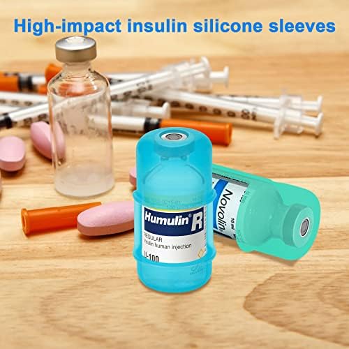 iGuerburn Inzulin Injekciós üveg Védő Fiasp Humalog Novolog Humulin Novolin Inzulint, Cukorbetegség, Inzulin Szilikon Hüvely Üveg Birtokos
