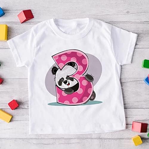 2023 Nyári Kisgyermek Fiúk Lányok Nyári Rövid Ujjú Panda Rajzfilm Nyomatok Pólók Felsők Outwear Aranyos Hely, Nekünk