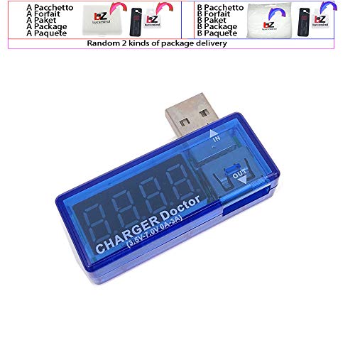 Digitális USB-Mobile Power töltőáram Feszültség Teszter Méter Mini USB Töltő Orvos Voltmérő Nagyáramú LED Kijelző,Kék