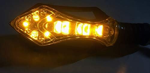 MotorToGo Fekete LED-es Motorkerékpár-indexet Tiszta Lencse Fekete Nyíl LED-es irányjelző Lámpák Szemellenző Kompatibilis a