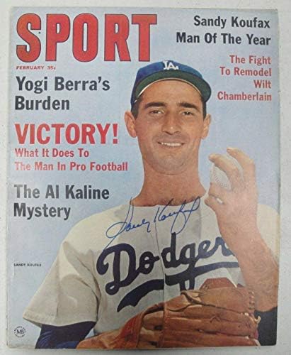 Sandy Koufax Kézzel Aláírt Dedikált Teljes Sport Magazin Dodgers SZÖVETSÉG V68051 - Dedikált MLB Magazinok
