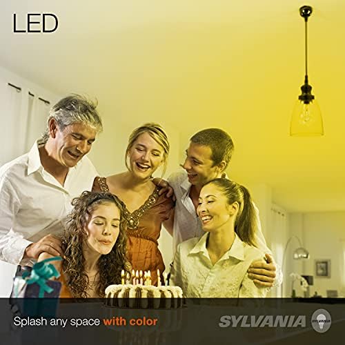 Sylvania LED Sárga üvegszál 19 Villanykörte, Hatékony 4.5 W, 40W Egyenértékű, Szabályozható, E26 Közepes Bázis - 6 Csomag (41742)