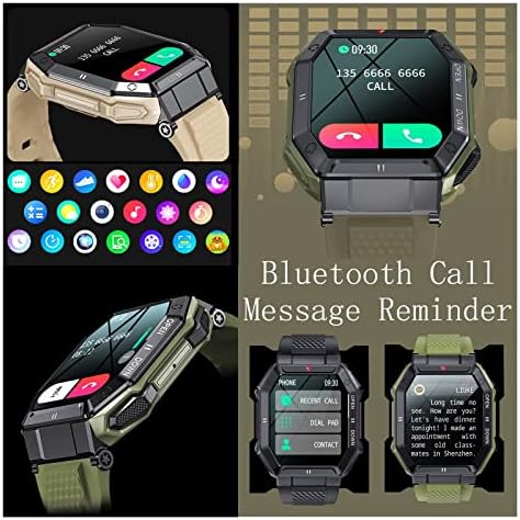 BALAMI Sport Órák 350mah Intelligens Karóra Férfi Bluetooth Hívás Fitness Smartwatch Kompatibilis az Android iOS Telefon 1.85 Hüvelyk