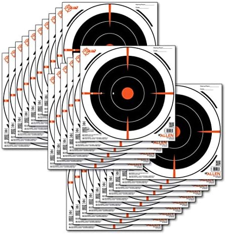 EZ a Cél Papír Lövés Célt Bullseye Cél által Allen, 8 inch x 8 hüvelyk, 26 Pack, Fekete