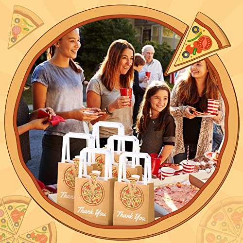 16 Pack Pizza Party kellék Táskák Pizza Táskák Kezeli a Pizza Vásárlás Komámasszony Candy Kezelni Táskák Pizza Témájú Szülinapi