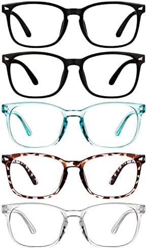 EGÉSZSÉGEDRE ESZKÖZÖK 5 Csomag Olvasó Szemüveg Kék Fény Blokkoló Szemüveg, Számítógép Olvasók a Nők a Férfiak Tükröződésmentes Szemüveg