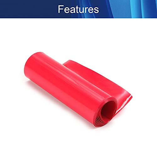 Aicosineg Piros Akkumulátor Pszichiáter Wrap PVC Anyag 4.06 Hüvelykes Lapos 3.28 Ft Hossza 2 × 18650 Elem 1db