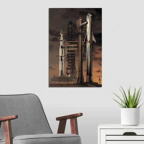 BNE SpaceX Csillaghajó, a Szaturnusz V Űrhajó Tér Vászon Művészet Plakát meg a Fal Art Kép Nyomtatási Modern Család Hálószoba Decor Plakátok
