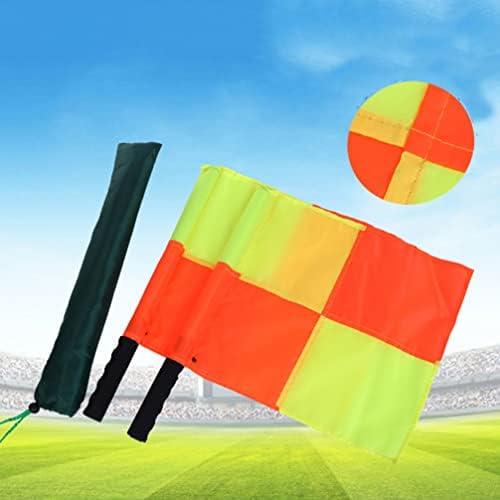 BESPORTBLE 6 db Mérkőzés Játékvezető Zászló Kezét Vízálló Zászlók Fluoreszkáló Zászló (Sárga)