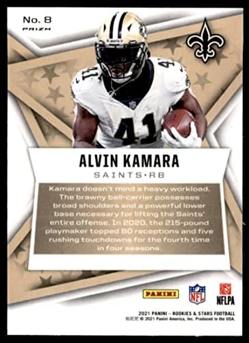 2021 Panini Újoncok, a Csillagok Pulsar Prizm 8 Alvin Kamara New Orleans Saints (Ezüst Holo Refraktor) NFL Labdarúgó-Kártya NM-MT