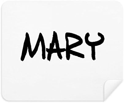 Különleges Kézírás angol Neve Mary tisztítókendővel Képernyő Tisztító 2db Velúr Szövet