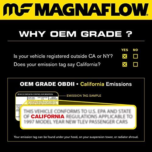 MagnaFlow Univerzális Katalizátor OEM Fokozatú Szövetségi/EPA Megfelelő 51206 - Rozsdamentes Acél 2.5 a Bemeneti/kimeneti Átmérőjű,