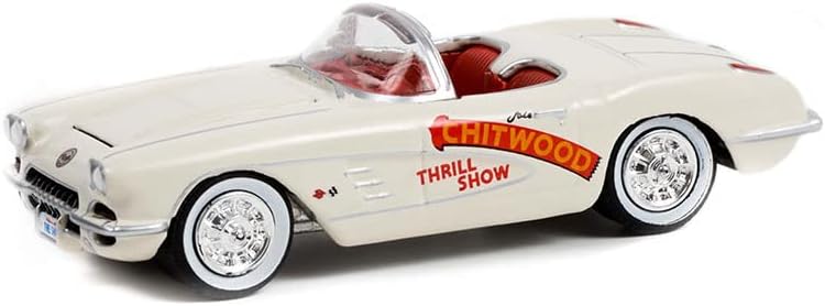 Greenlight 30330 1958-As Chevy Corvette - Joie Chitwood Izgalmas Show (Hobbi Kizárólagos) 1:64 Méretarányú Fröccsöntött