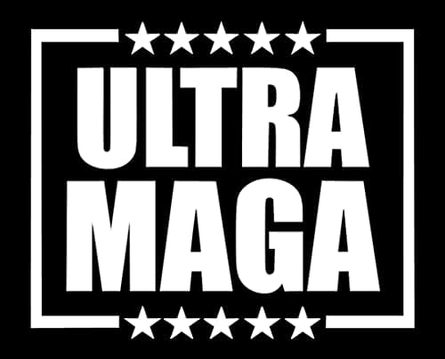 Ultra MAGA Matrica - 5 Matrica (Fehér)- FJB, Pro Trump, menjünk Brandon, Donald Trump, Republikánus, Hazafi, Tartsa Amerikai Nagy, Trump az