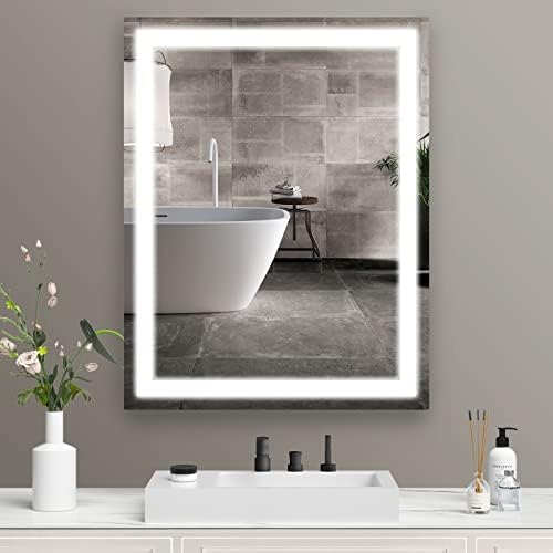 Yeeopp LED Fürdőszoba Tükör Világítás Falra Szerelt Hiúság Tükrök 32x24 a Fogless a Zuhany Szuper Fényes Smink Nagy Felbontású