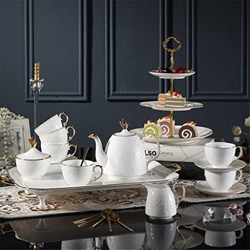 SDFGH Európai Stílusú porcelán kávéscsésze angol Délutáni Tea Teáskanna Tea Kávé Szett Tálcával Esküvői Ajándék