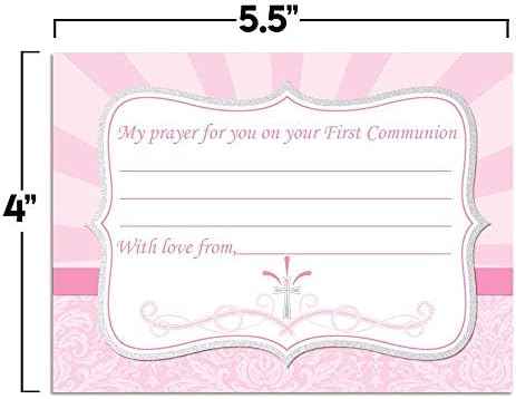 Első szentáldozás Vallási Töltse ki Az Ima Kártyák a Lányok, Tízes 4 x 5.5 Töltsd ki Az Üres Lapok által AmandaCreation