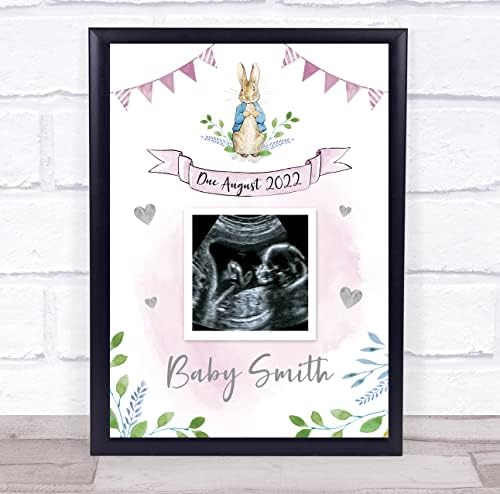 Peter Rabbit Kislány Rózsaszín Terhesség Mutatják Határidő Scan Kép, Fotó Nyomtatás