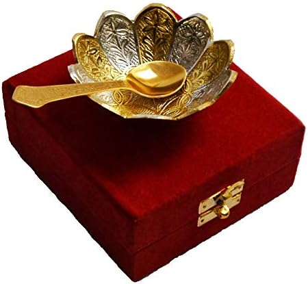 Lélek Kézműves Bowl-Egyetlen-Lotus Arany&Ezüst Bronz