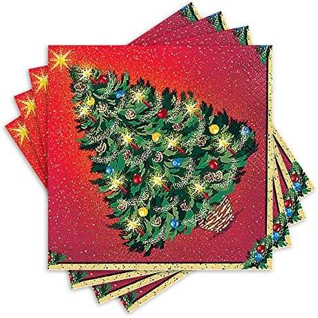 Meleg Karácsonyi Ital Papír Szalvéta - 5 x 5 - Multicolor - Csomag 16