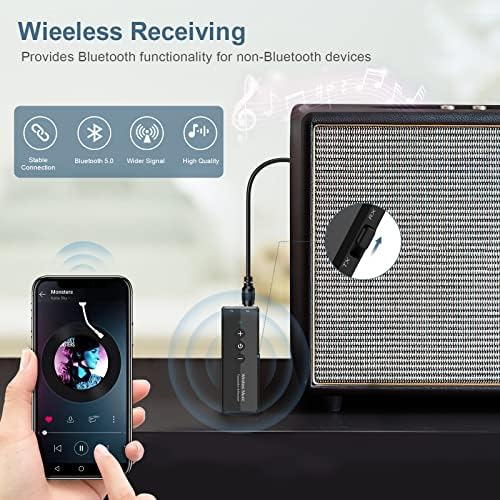 Ankilo 3-az-1-Bluetooth-Aux Adapter Hordozható Bluetooth 5.0 Autós Adapter, Bluetooth Audio Receiver, Vezeték nélküli Adó-Vevő