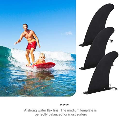 Abaodam 3pcs Clip - on Design Megerősített Surf Fin Kenu, Szörf Uszonyok Szörfdeszka Szabadtéri Kellékek