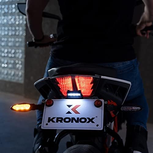 Kronox Motor Rendszámtábla Tartó - Univerzális Fender Eliminator Készlet tartalmaz lap tulajdonosa LED, fényvisszaverő csavarokat.